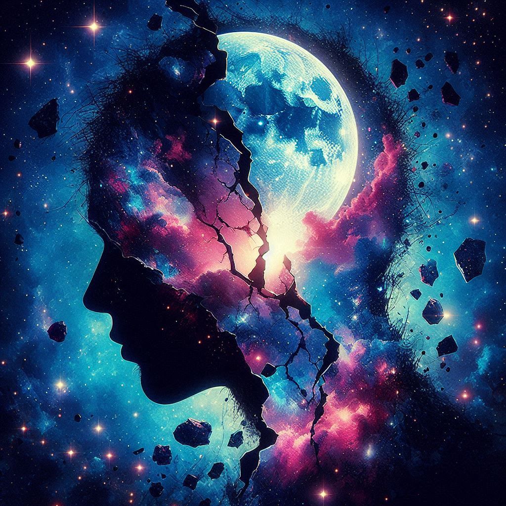 Double exposure portrait