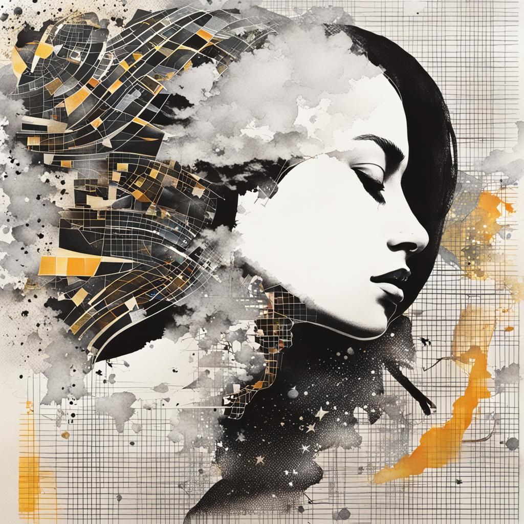 Create a sketch of the white lying on girl akt silhouette, b...