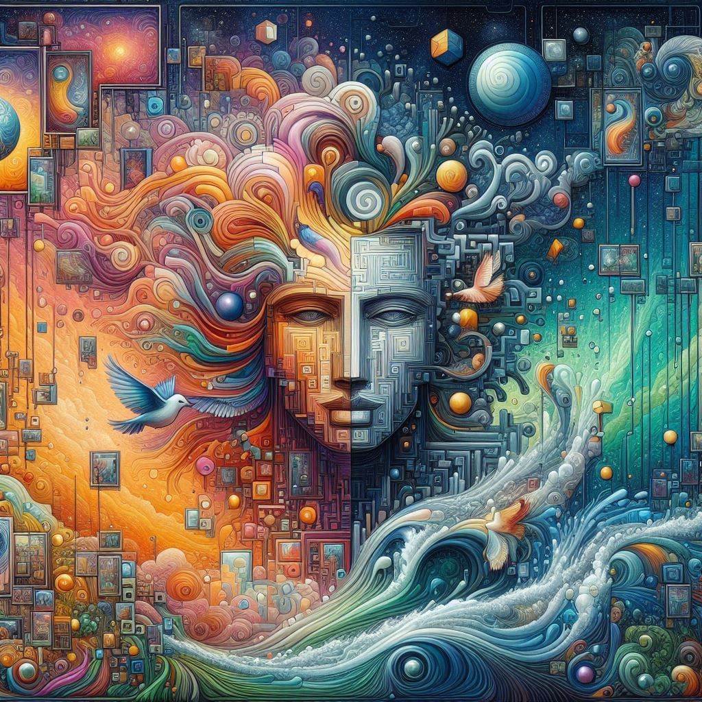 A picture born of thoughtless code, Is it art, or just a mode?