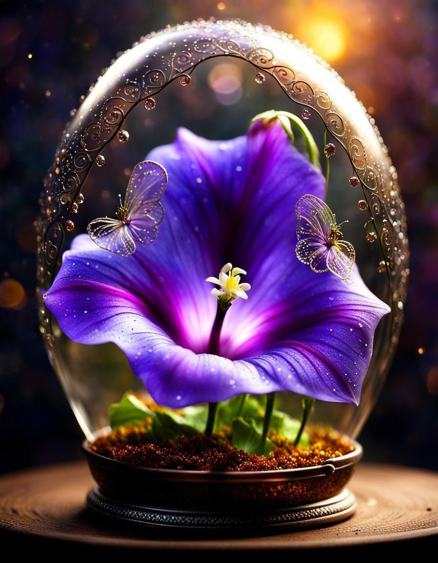 Encased Morning Glory