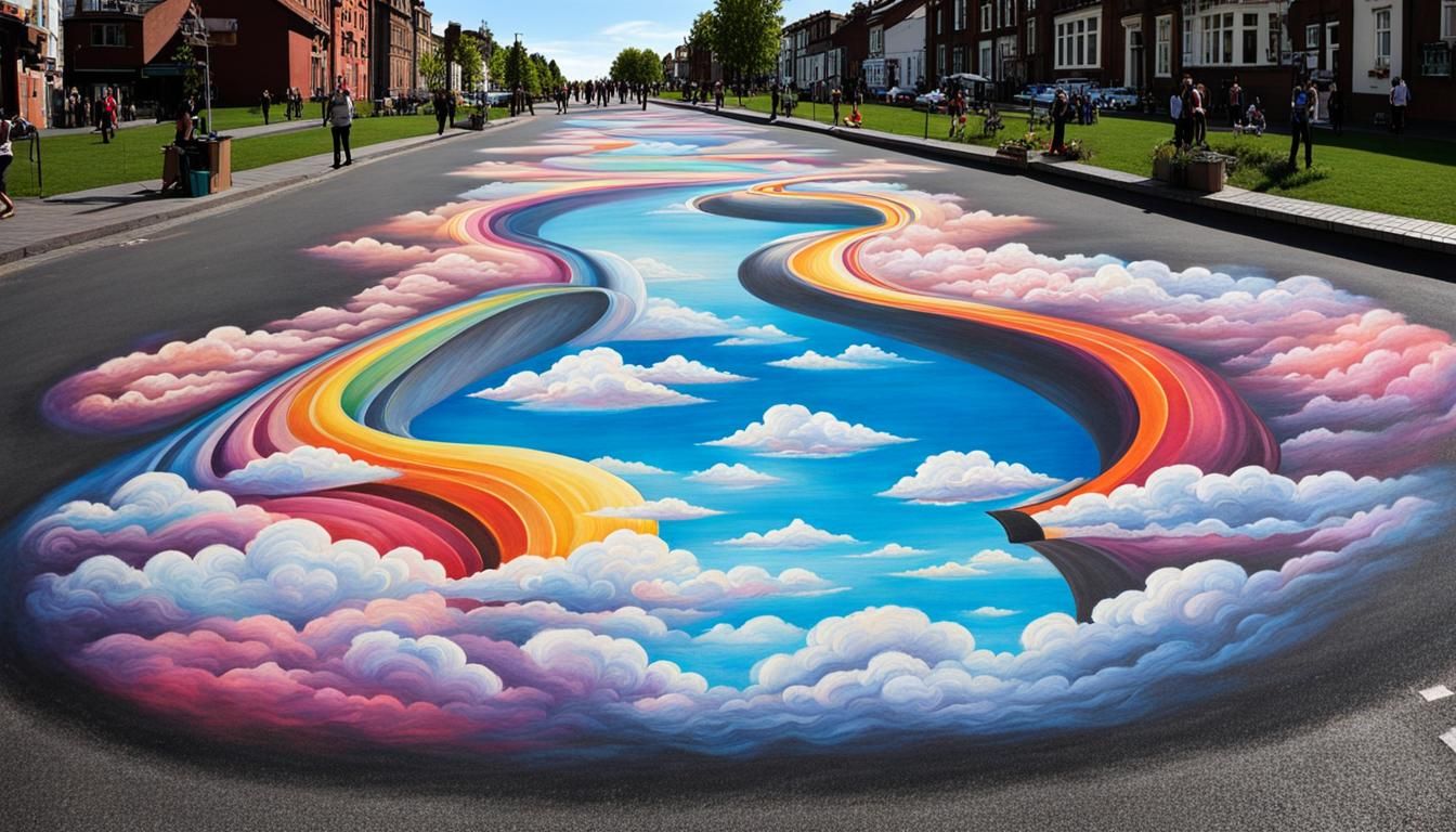 Colorful Sky Chalk  by @ImaginatorLucy