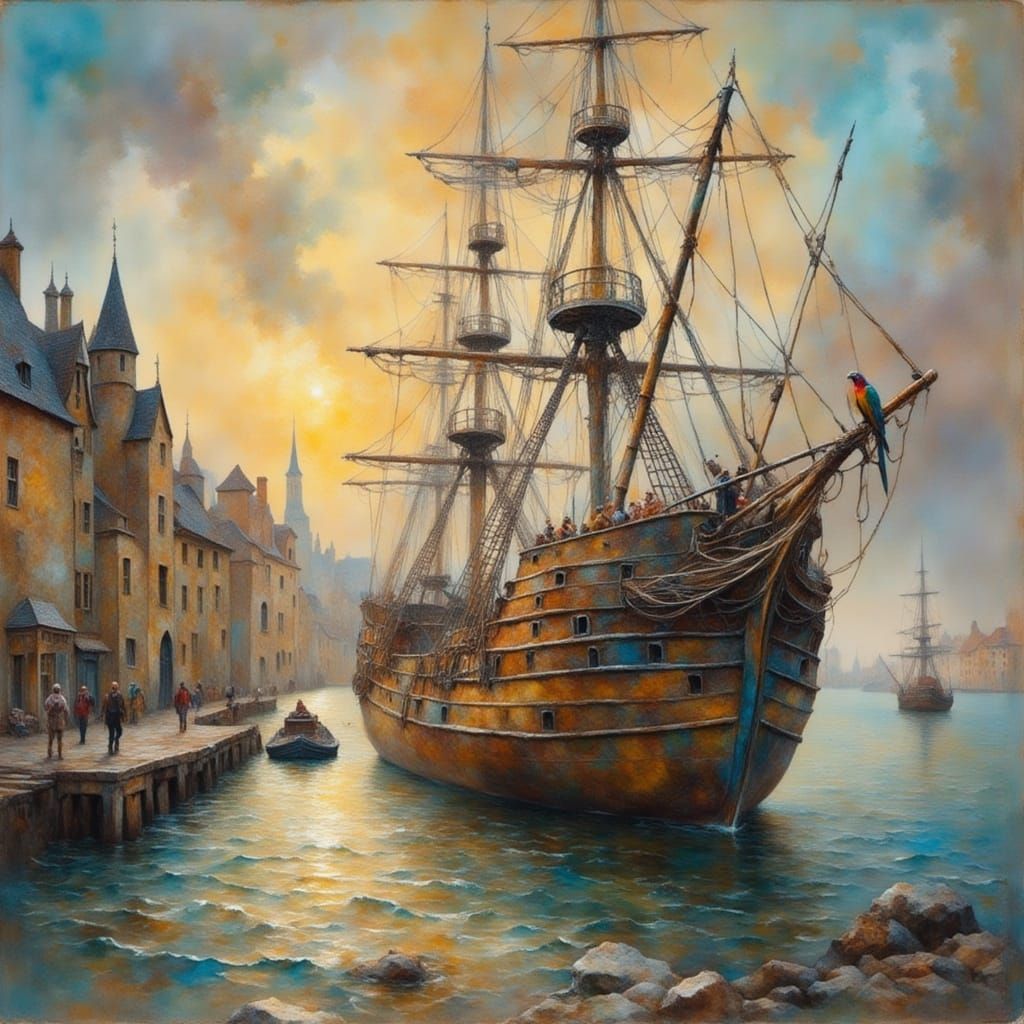 Leaving Port  by @Telina         