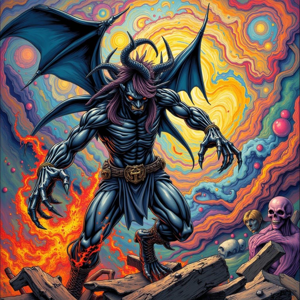 <lora:FracturedRenaissance:1.0> Fractured Renaissance demon horde