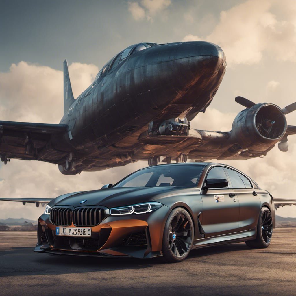 bmw airplane huge grille - AI Generated Artwork - NightCafe Creator