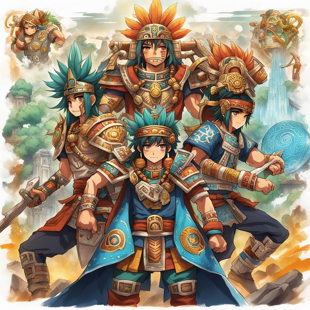 Realice un dibujo que representen los mayas, los aztecas, lo...