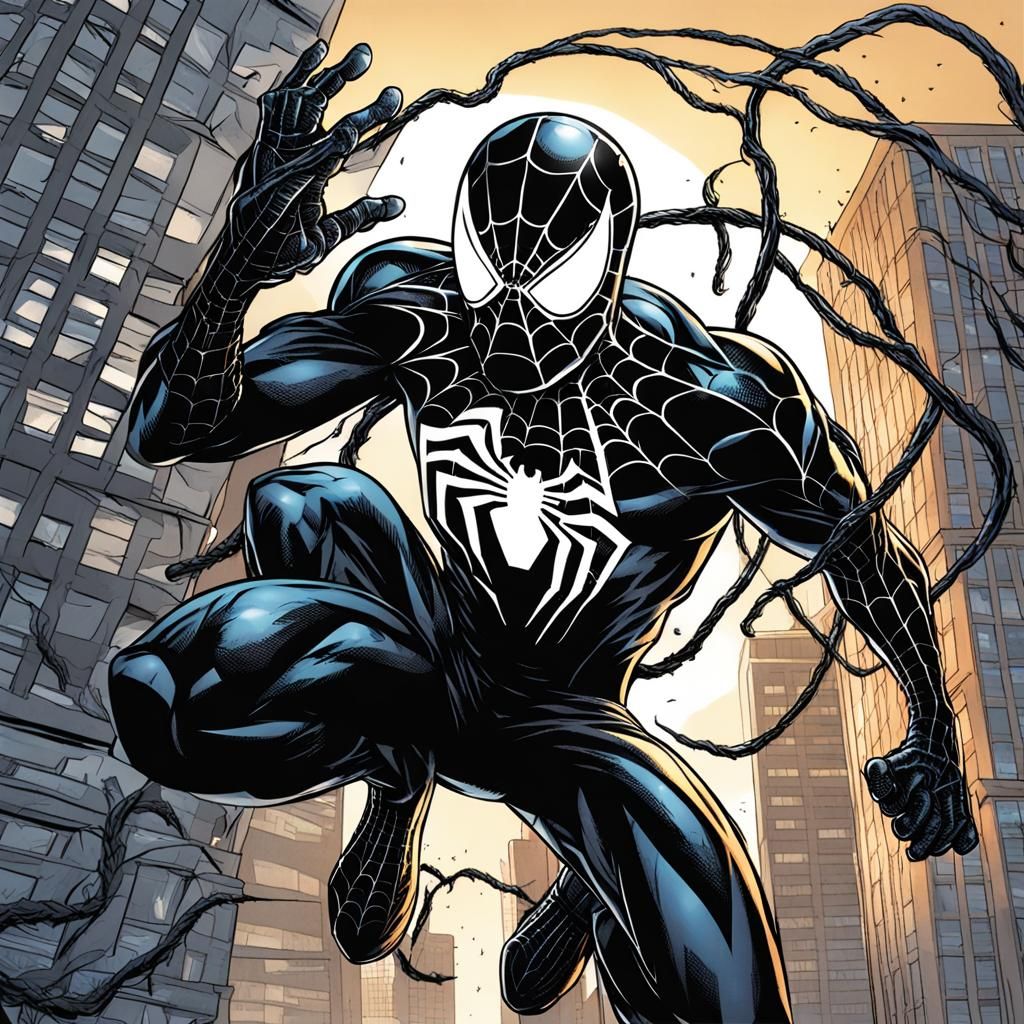 symbiote spiderman - AI Generated Artwork - NightCafe Creator