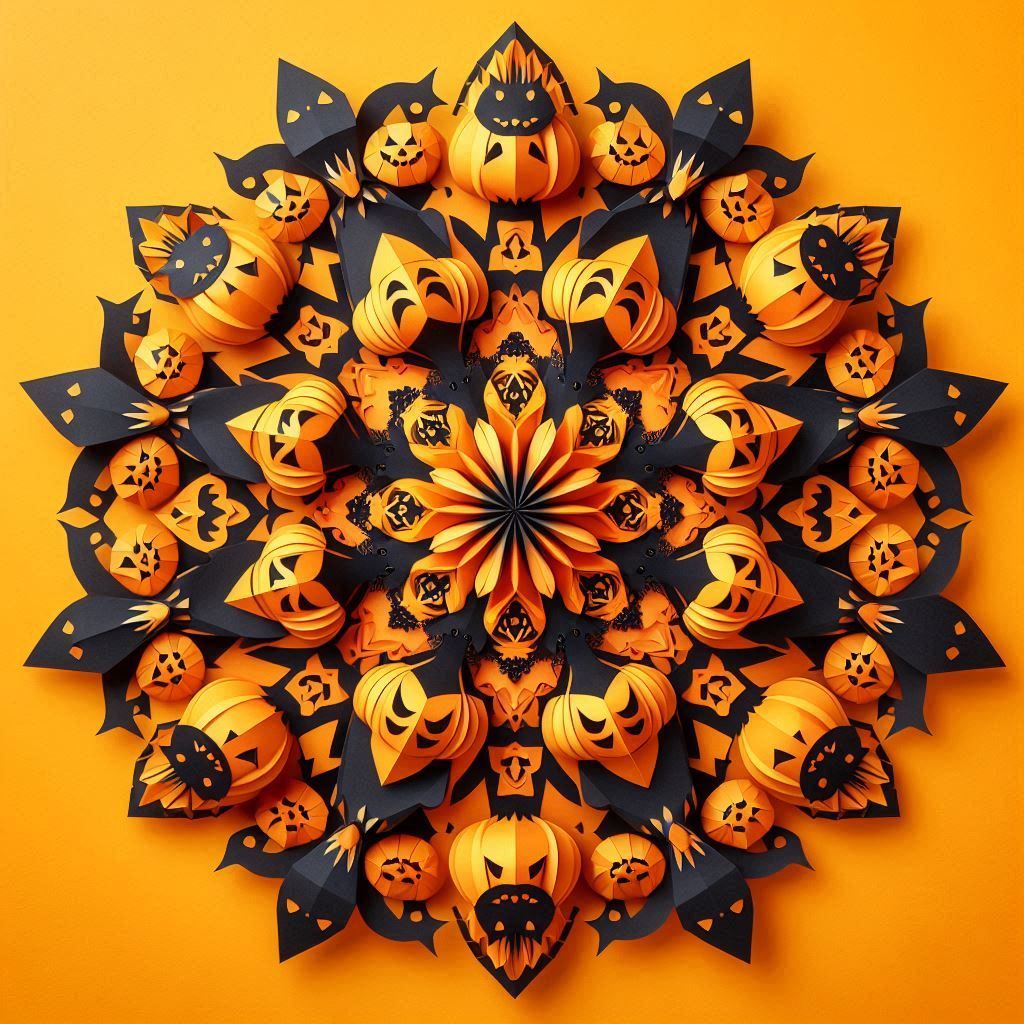 Jack-O-Lantern Kaleidoscope 3