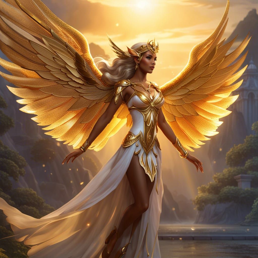 Golden Angel  by @ADiCCted