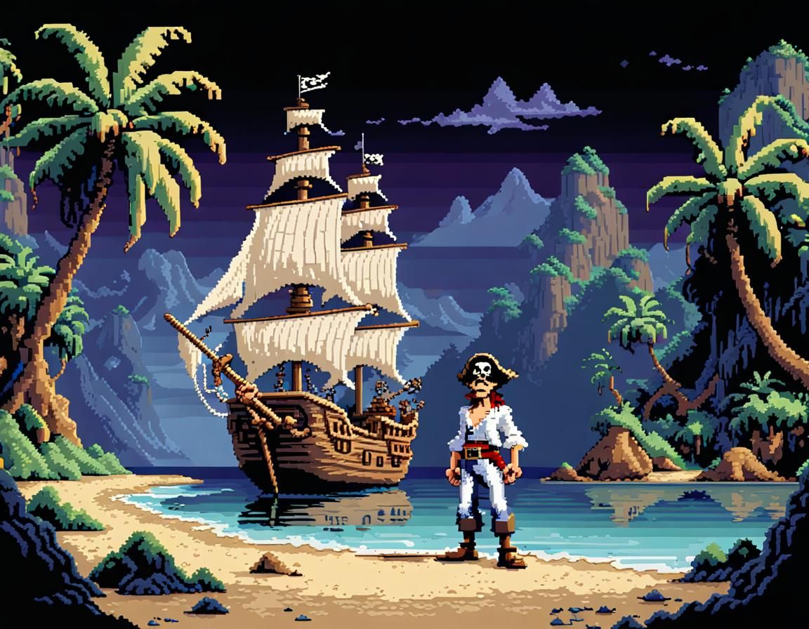 Monkey Island  by @Robot K