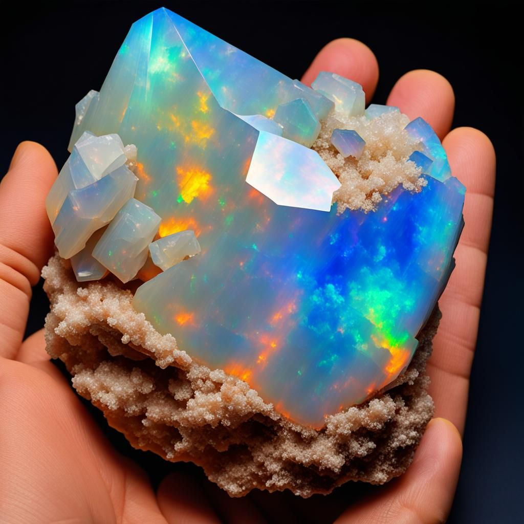 Enormous rare magnificent Opal crystal Gemstone/element, lightning