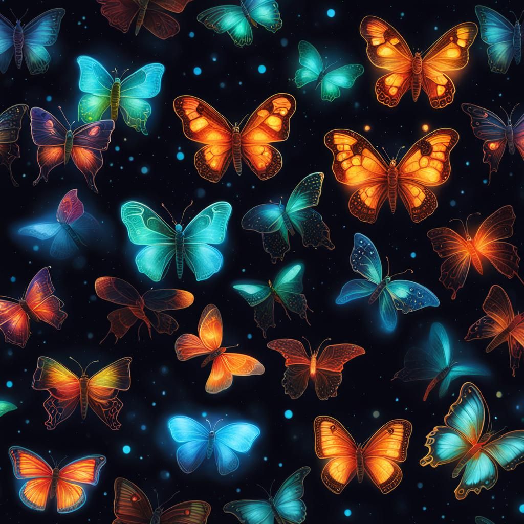 bioluminescent butterfly