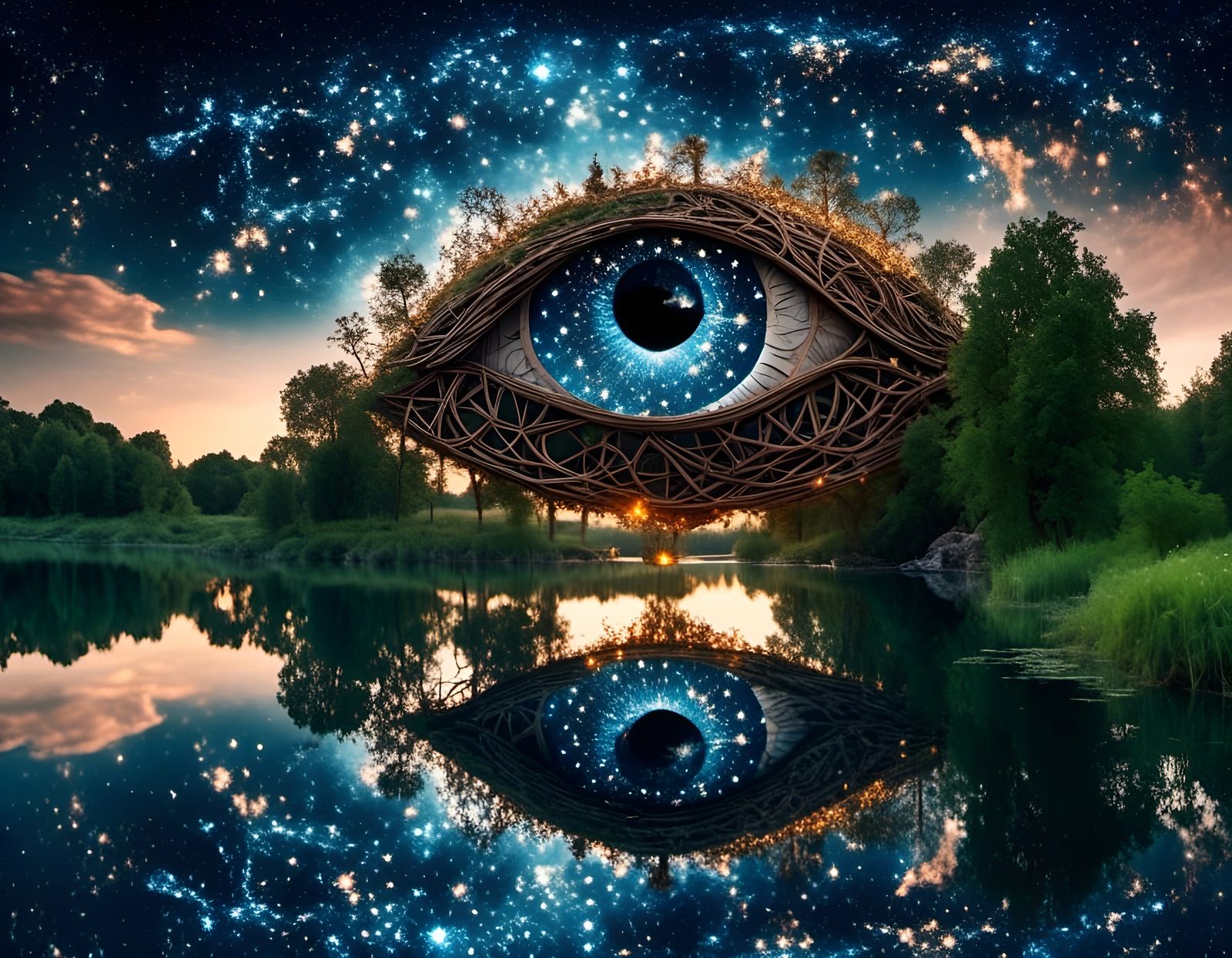 Eye over a lake