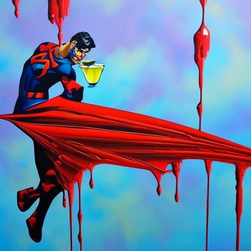 Superman & wine Vol. 3 AI Generated Artwork NightCafe Creator