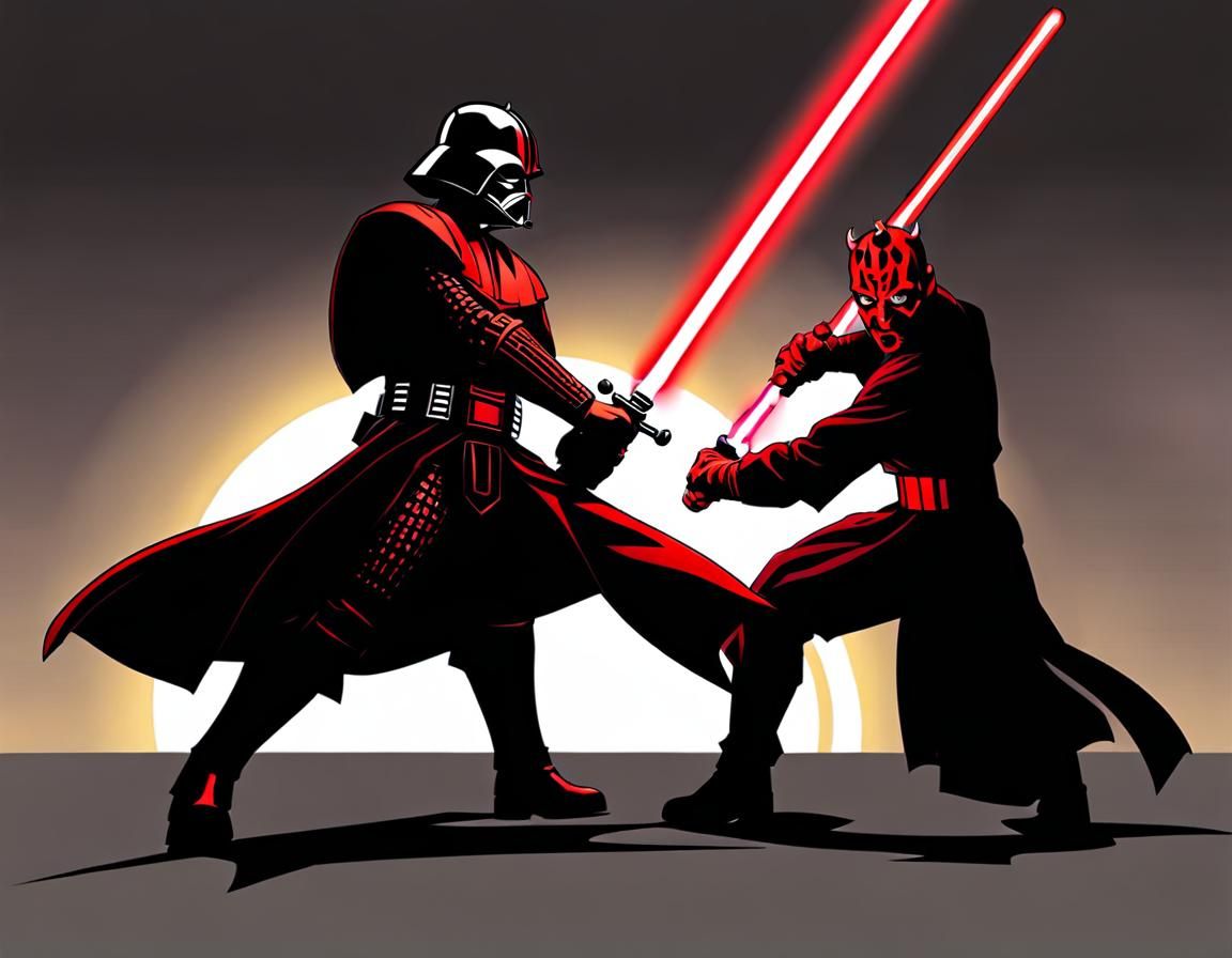 Darth Vader vs Darth Maul  by @RandomUser1234