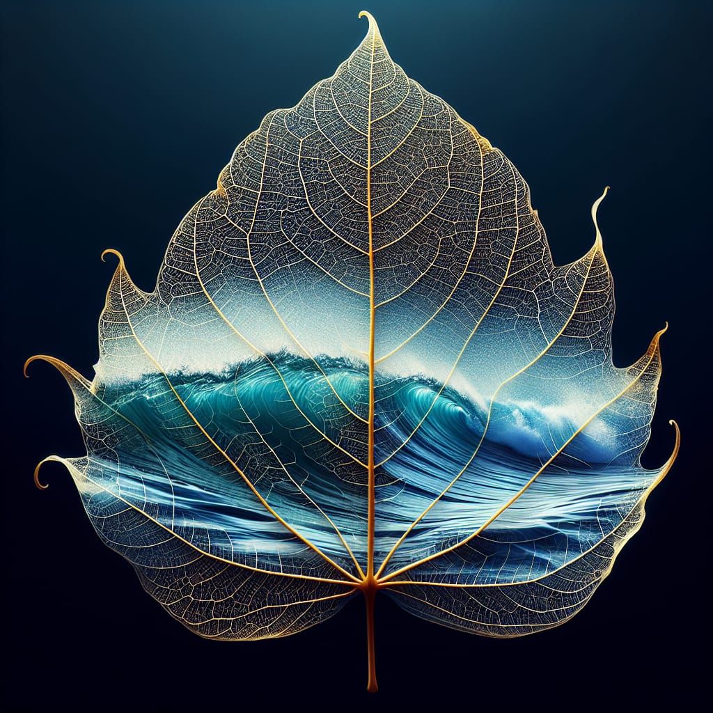 Blue Waves Leaf