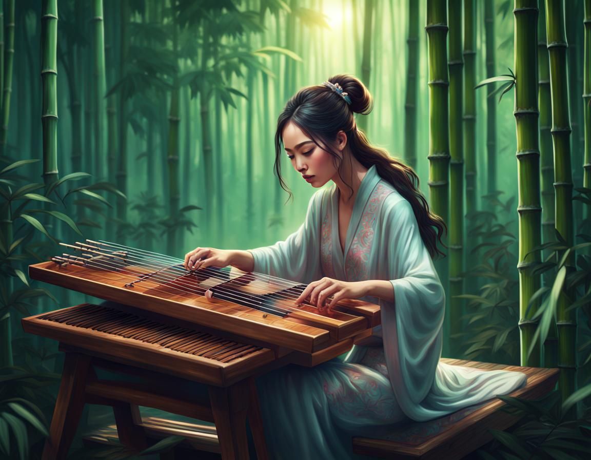 Guzheng Relaxation AI Generated Artwork NightCafe Creator