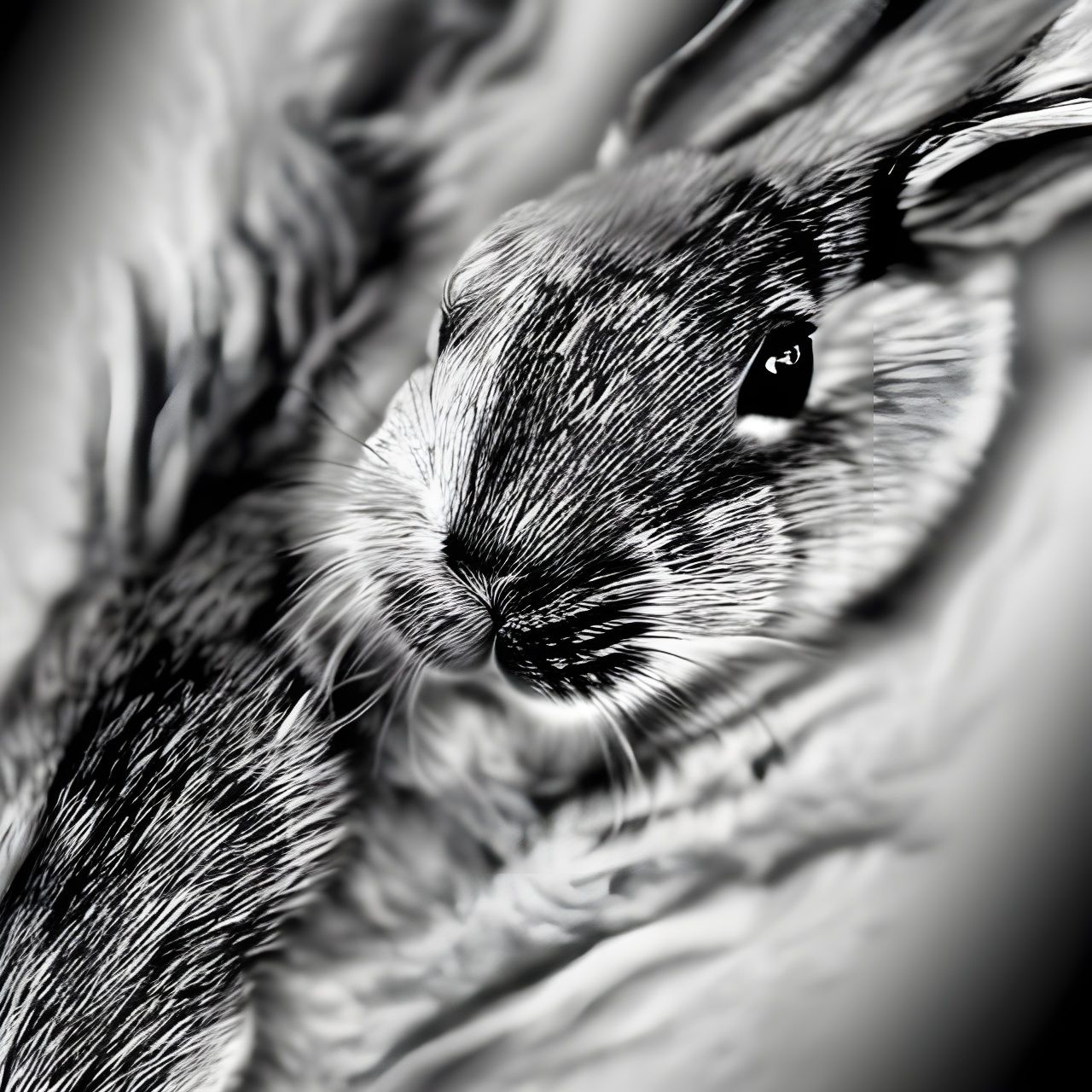 a hyper realistic rabbit in fine detail elegant  intricate m...