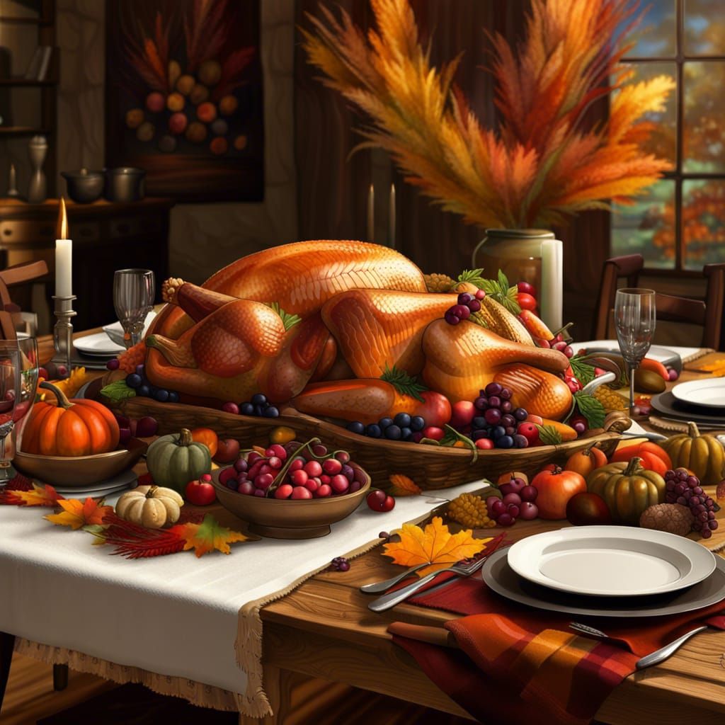 A rustic Thanksgiving tablescape with a touch of modern eleg...