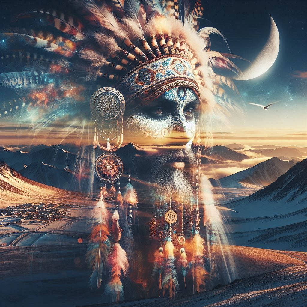 double exposure beautiful fantasy portrait landscape..