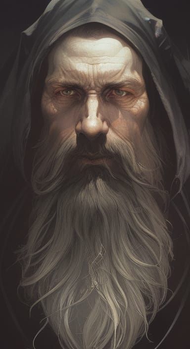 Bearded Wizard concept art portrait - AI Generated Artwork - NightCafe ...