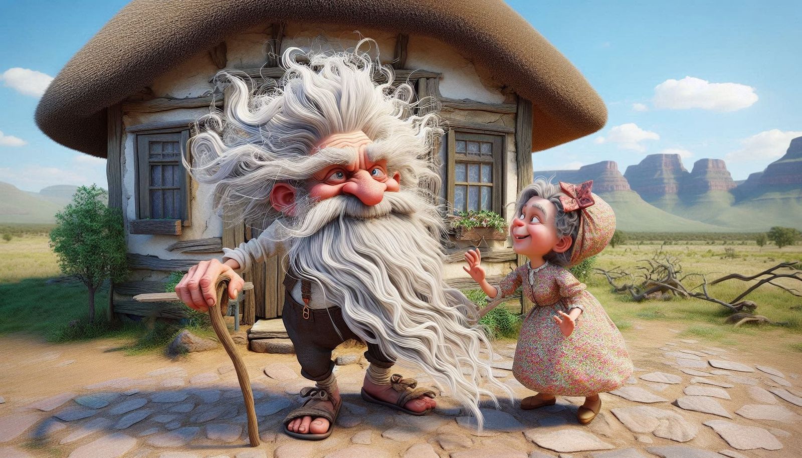 Fearlessly she stepped right up to the old recluse 🫵🏻 02