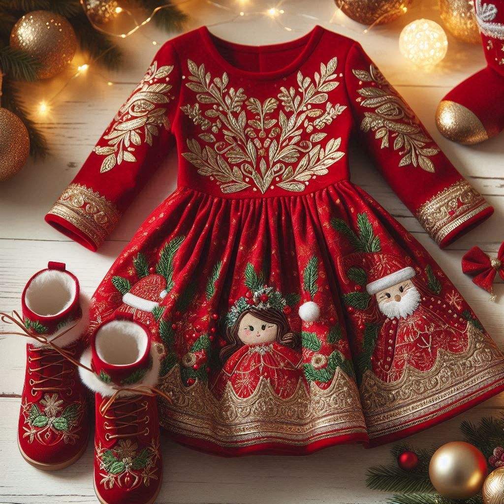 Weihnachtliche Mädchenmode