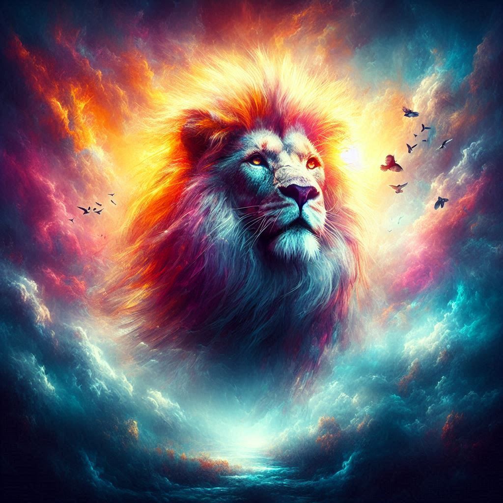 Surreal lion