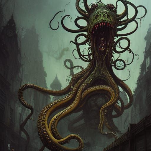 Eldritch Kraken - AI Generated Artwork - NightCafe Creator