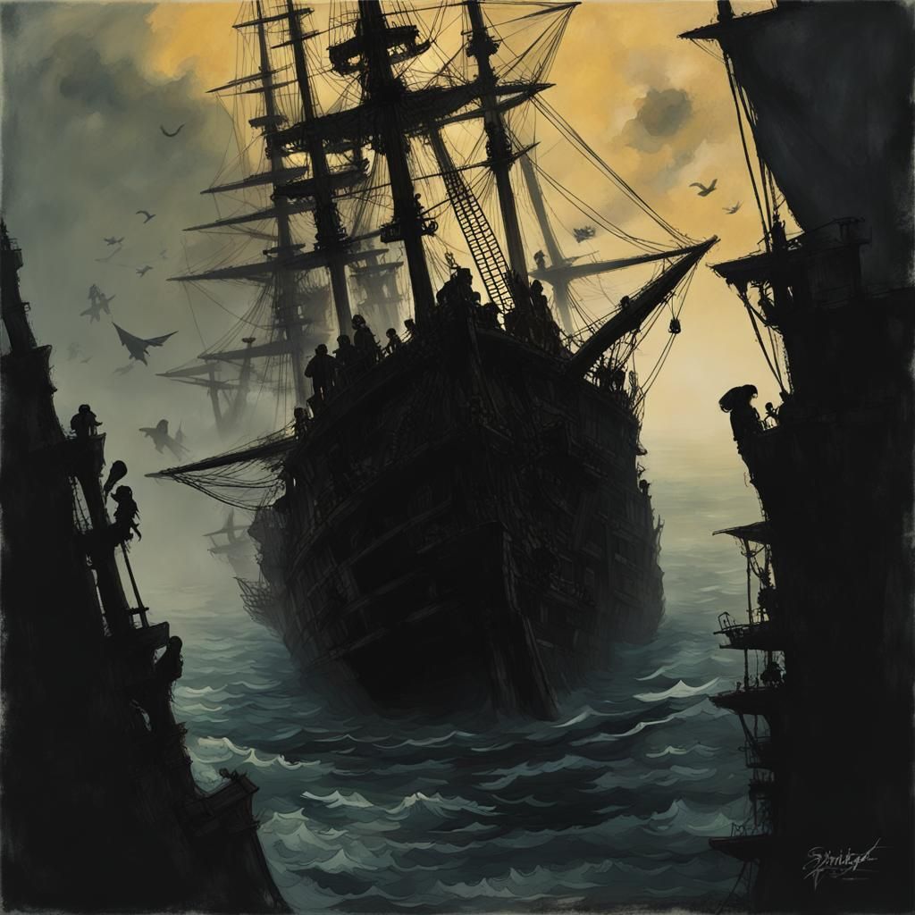 Ghost Ships - Ai Generated Artwork - Nightcafe Creator