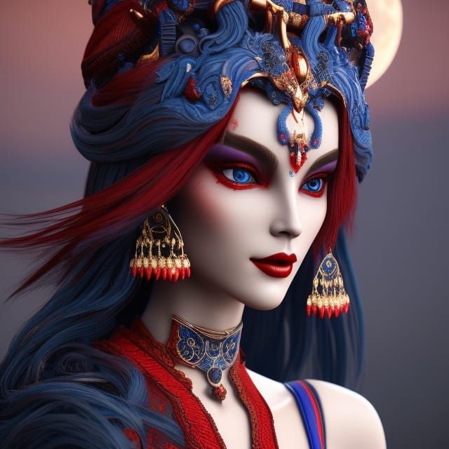 beautiful moon goddess - AI Generated Artwork - NightCafe Creator