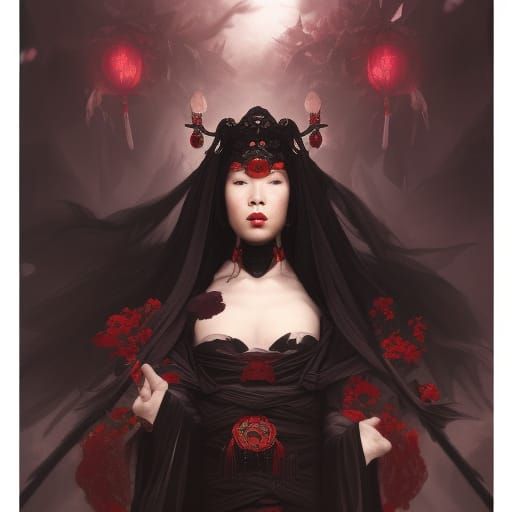 Evil Chinese Empress (challenge) - AI Generated Artwork - NightCafe Creator