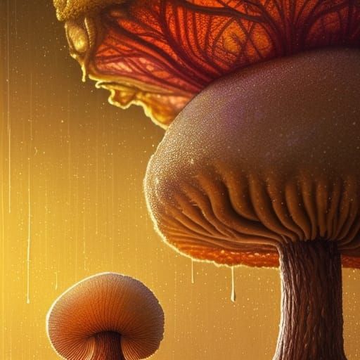 Rain Soaked Mushrooms