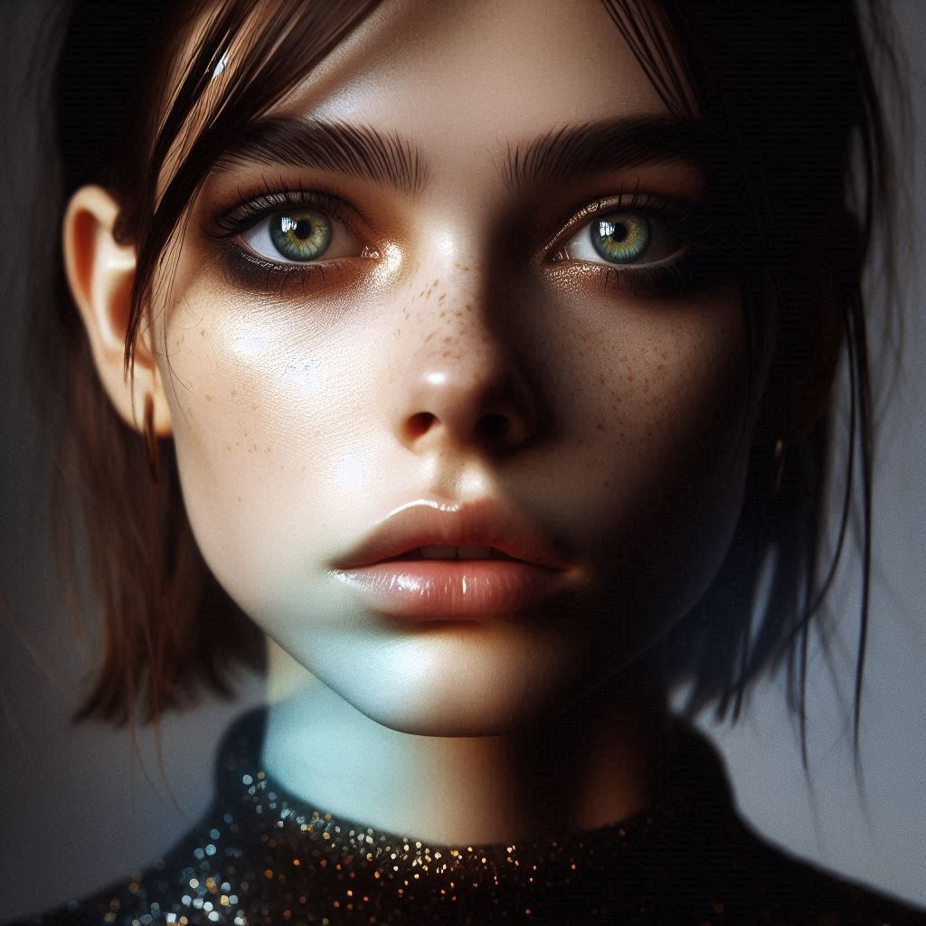 A young androgynous young lady portrait