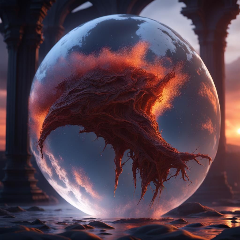 An object in a glass orb