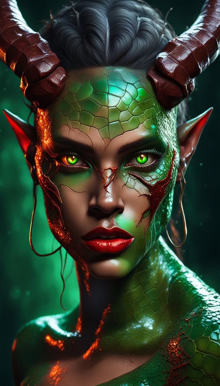 REPTILIAN WOMAN - AI Generated Artwork - NightCafe Creator