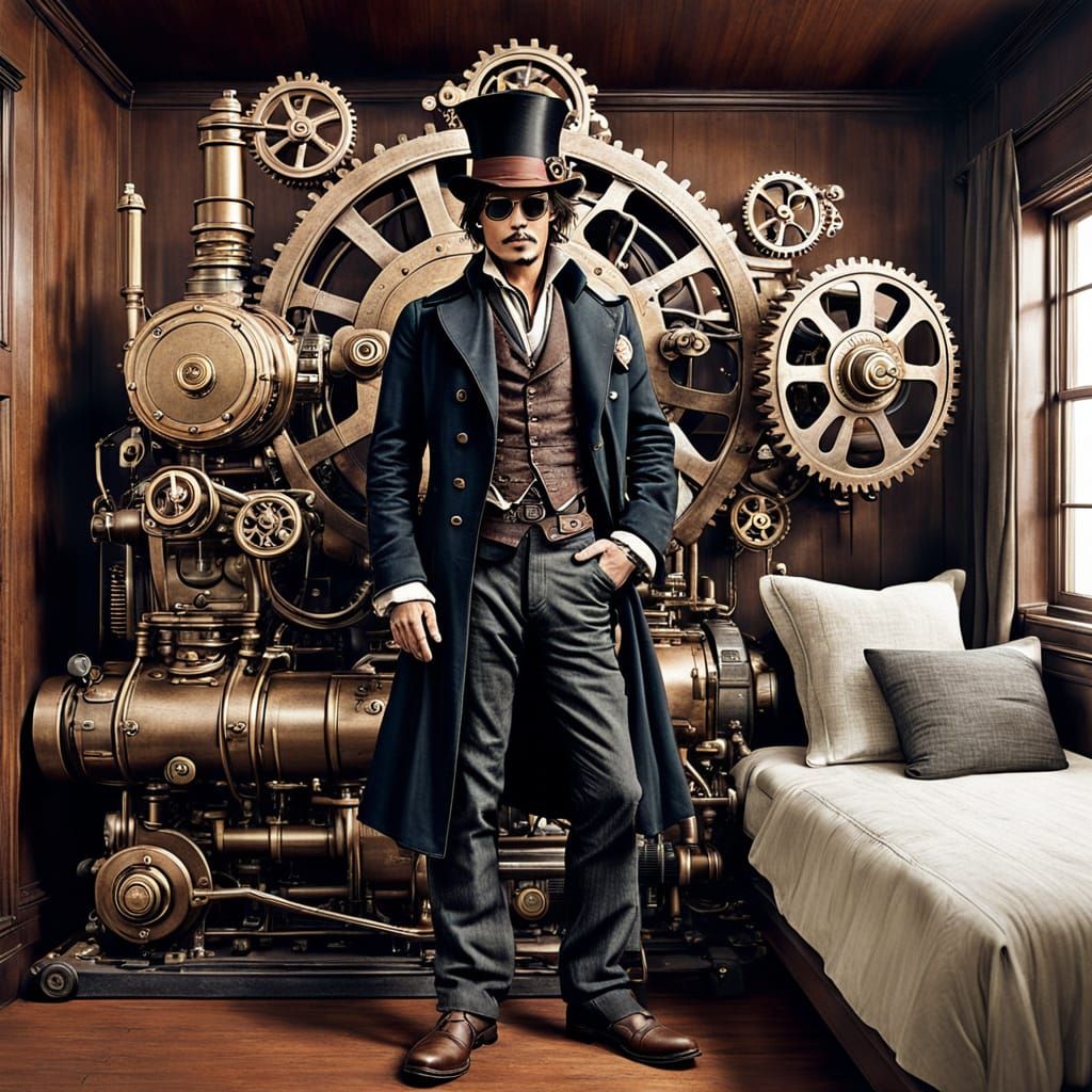 Jonny Depp standing at the foot of my bed