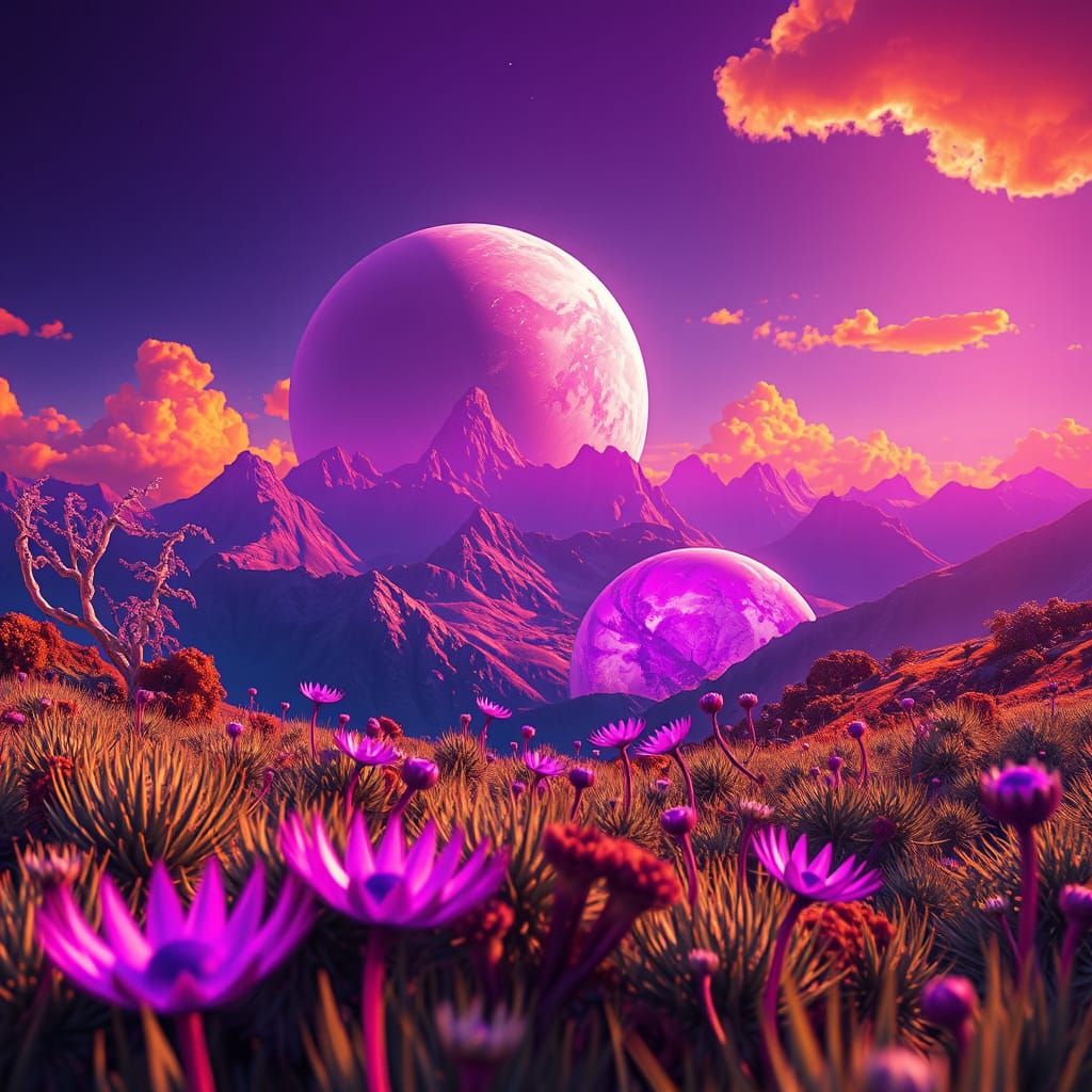 a purple planet  by @MoonchildOrgon