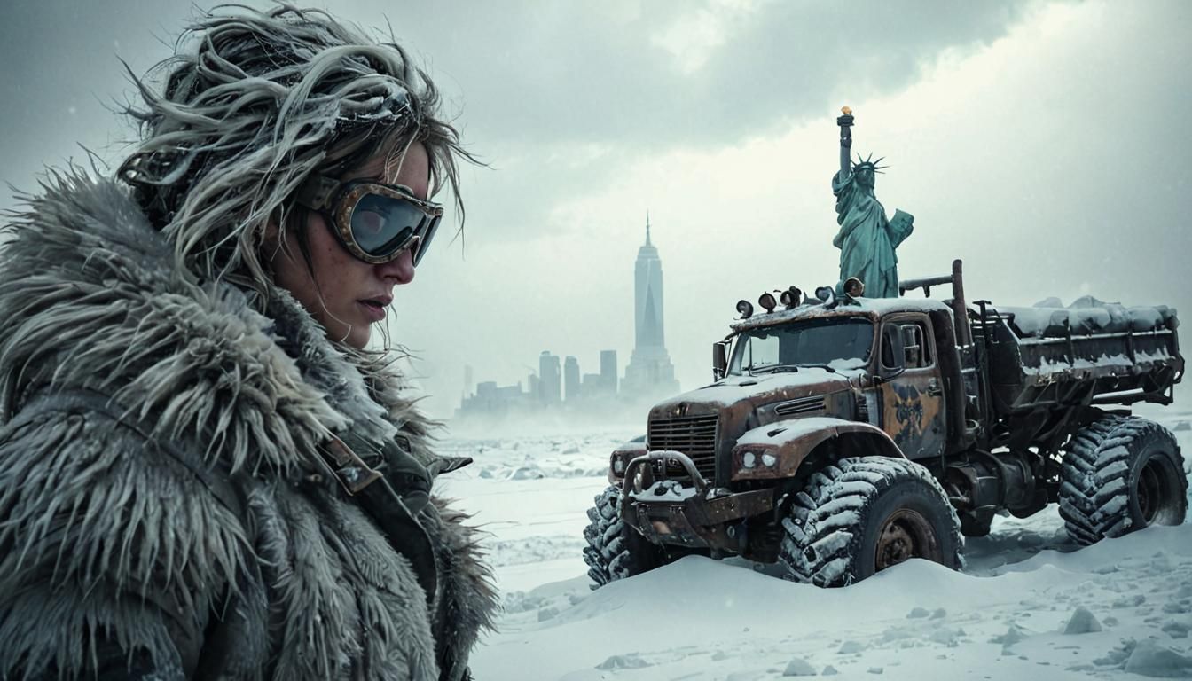 Post-apocalyptic ice age   by @Superbear