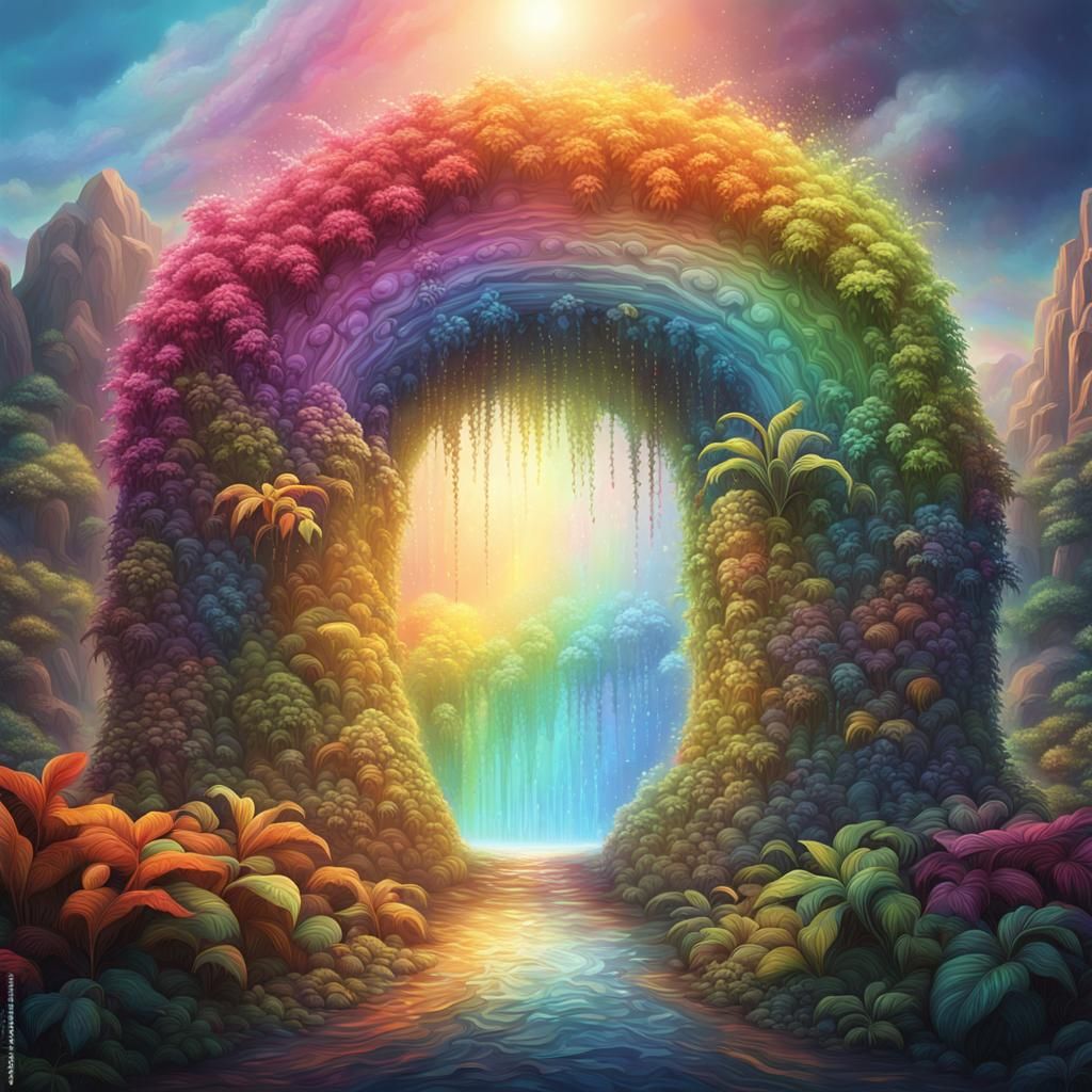 Rainbow portal - AI Generated Artwork - NightCafe Creator