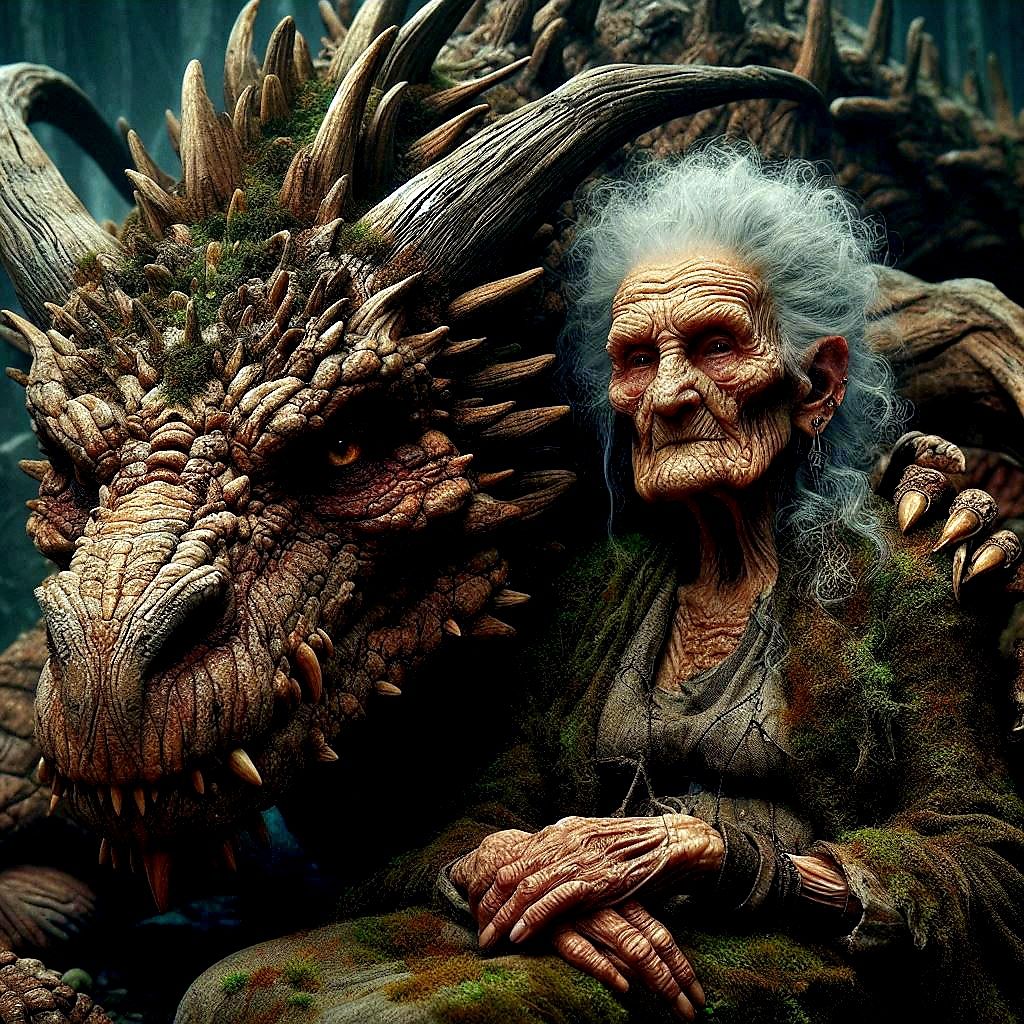 Old woman and dragon