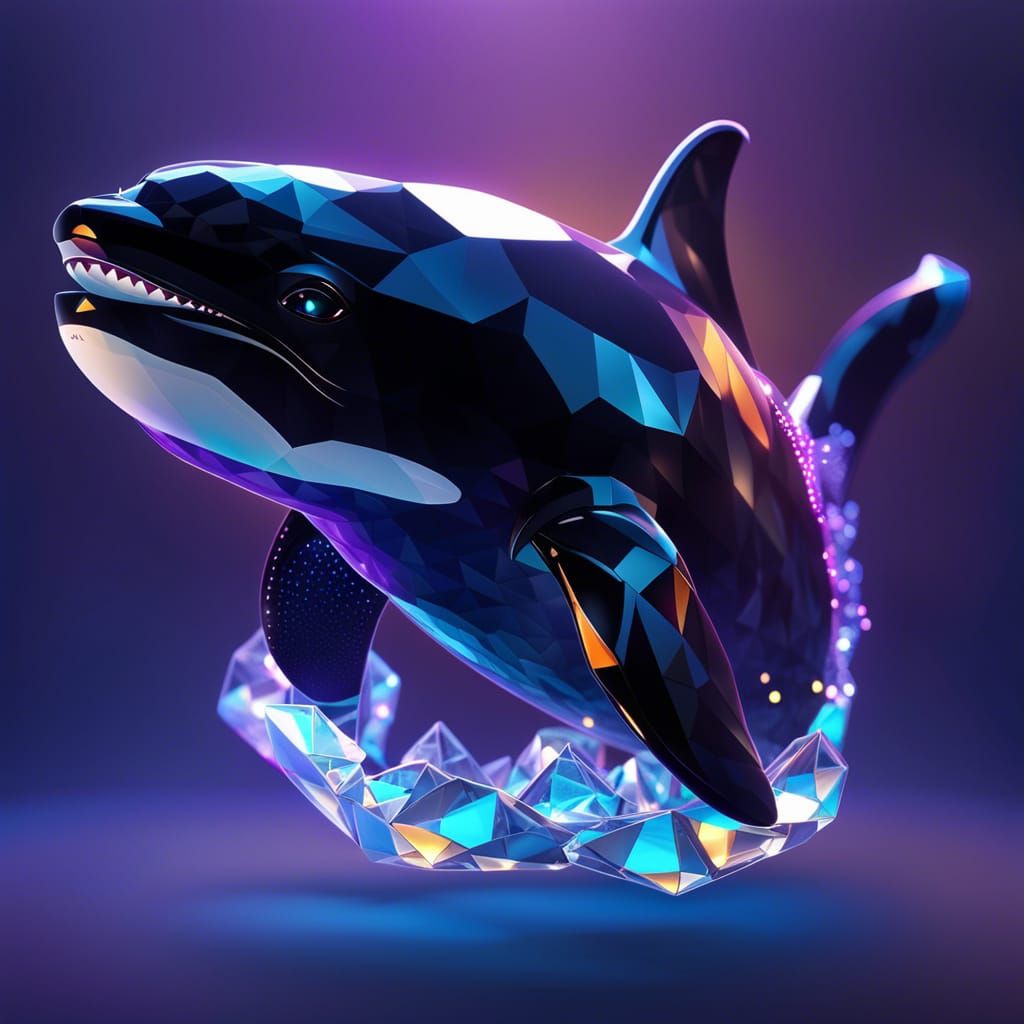 Crystallized Orca - AI Generated Artwork - NightCafe Creator