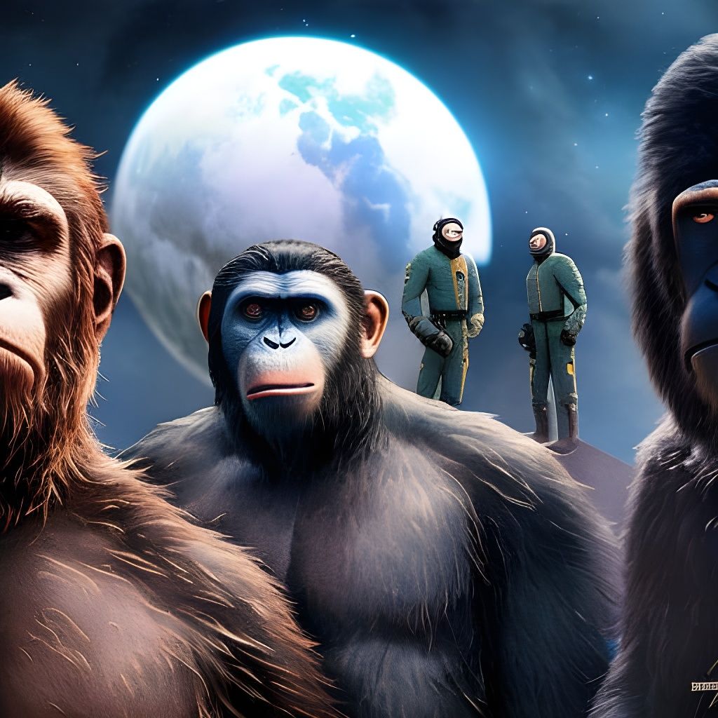 Astronauts land on the Planet of the Apes 8k resolution holo...