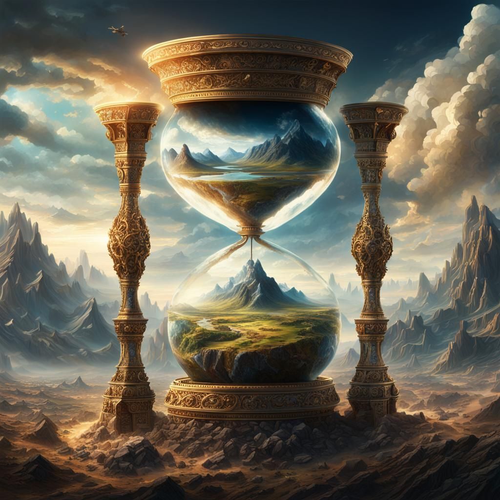 hyperdetailed earth hourglass heavenly Epic cinematic brilliant stunning intricate meticulously detailed ...  by @PeteArtwork