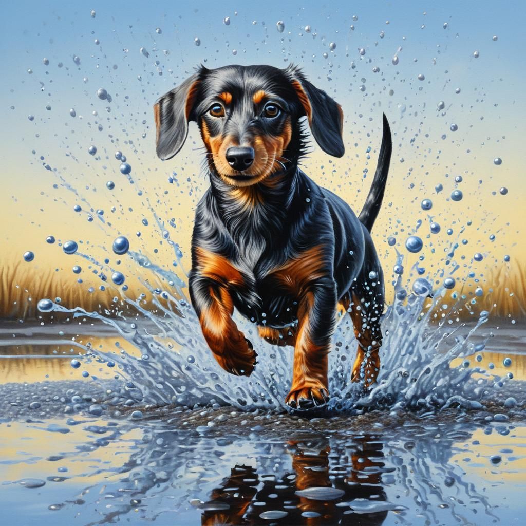 Image: wire-haired Dachshund.  2