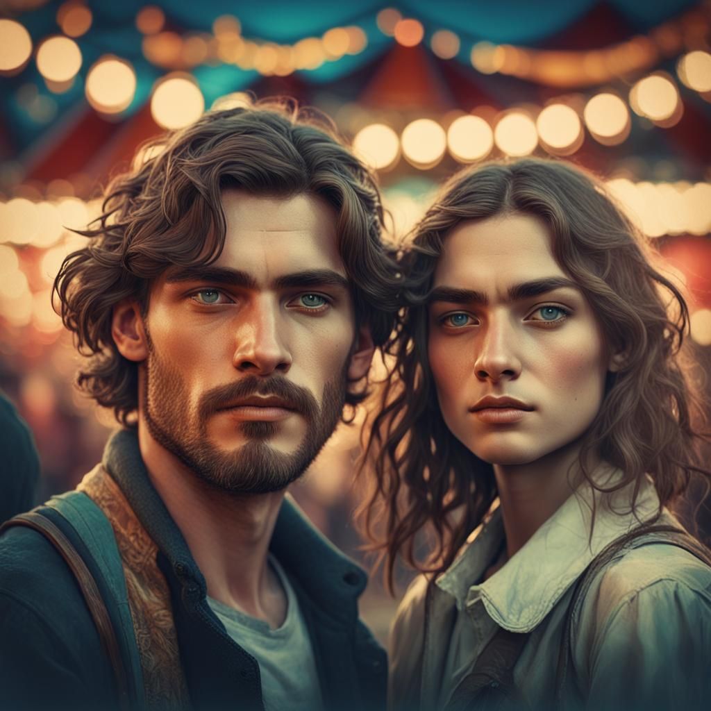 a young couple at the fair
