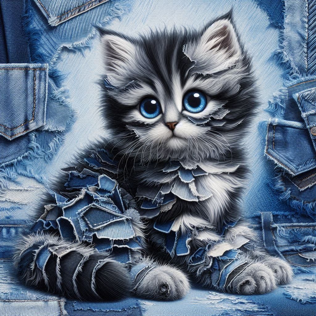 Denim Kitten