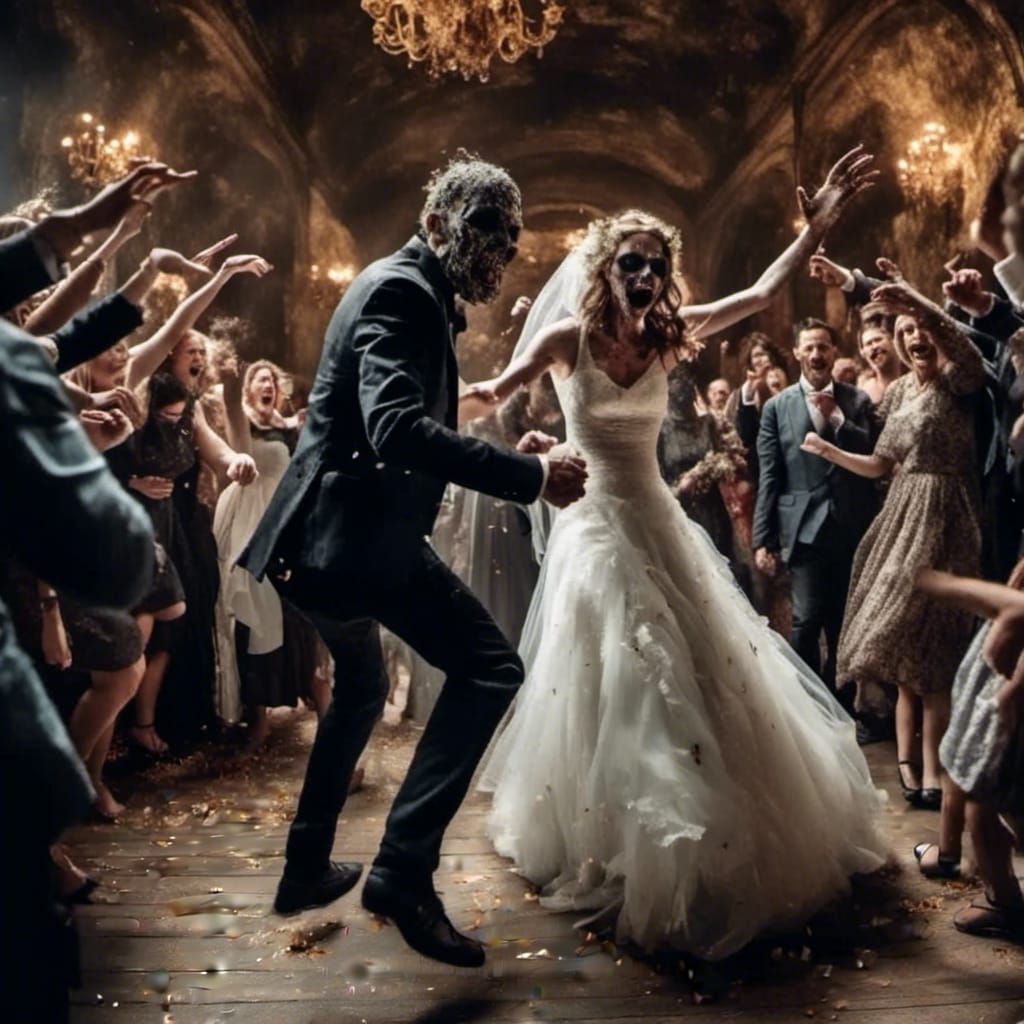 <lora:Dark fantasy realism:1.0>  Zombie Wedding dance