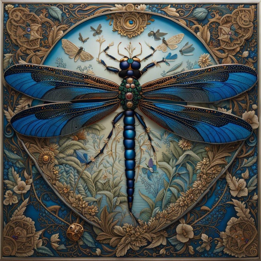 "Blue Riverjack Dragonfly"