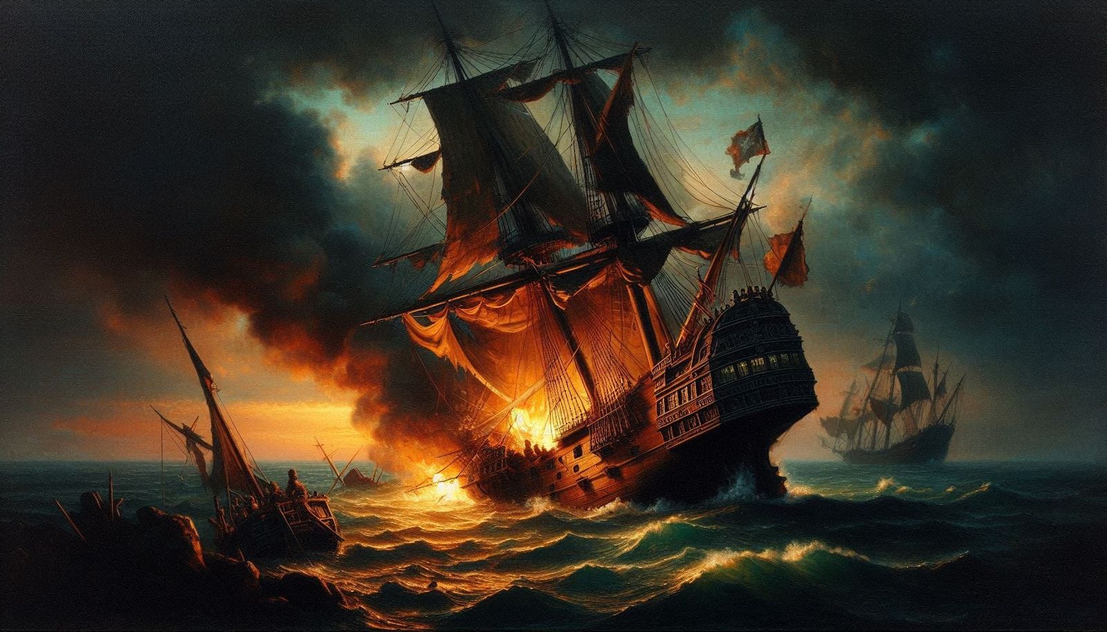 "My Ship!" In sight of shore. Pirated. Burning. Sinking - every time! ☠️ 05