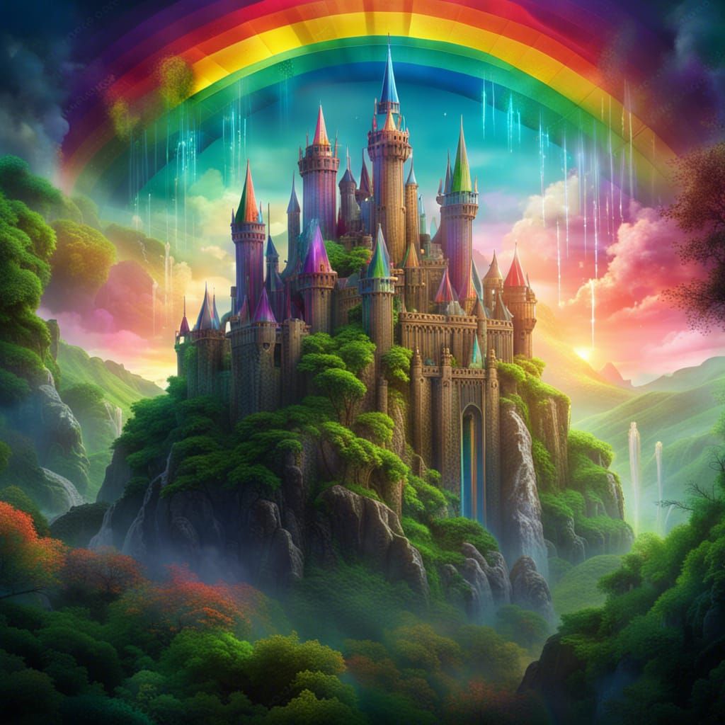 The Fae Castle - AI Generated Artwork - NightCafe Creator